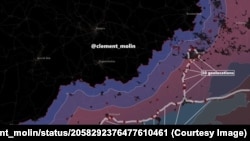 Мапа українських «мідлстраків, верифікованих на 24 травня французьким аналітиком Клеманом Моліним