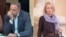 Kombinovana fotografija bivšeg šefa kabineta ukrajinskog predsednika Volodimira Zelenskog, Andrija Jermaka i Veronike Anikjevič