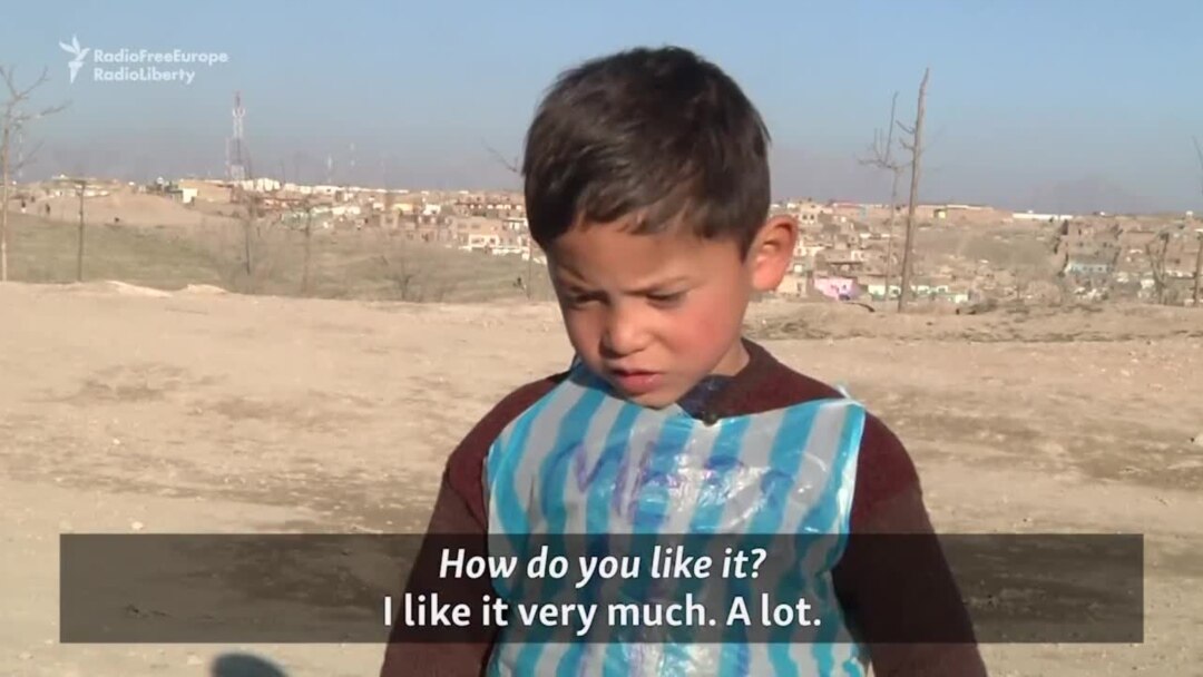 Afghan boy replaces plastic-bag Lionel Messi jersey with the real