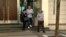 Representatives of the families of victims of mass murders in Cetinje in front of the Government of Montenegro