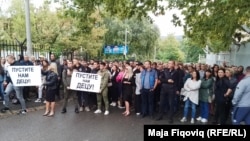 Protest Srba u Severnoj Mitrovici, Kosovo, 11. septembra 2024.