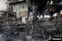 Один з бараків в колонії в Оленівці Донецької області після вибуху. 29 липня 2022. REUTERS