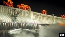 Плотина крупнейшей на Янцзы гидроэлектростанции «Три ущелья». Интенсивное использование реки является одним из главных факторов вымирания обитающих в ней млекопитающих и рыб