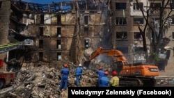 Последствия российской атаки на Киев, Украина, 24 мая 2026 года