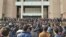 Students protest in Tehran's Sharif University. January 13, 2020