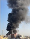 Afghanistan -- Smoke rising from a building after Pakistani air strikes on October 15 in the Taimani area of Kabul. (Verified photo)