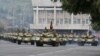 Nagorno-Karabakh - A military parade in Stepanakert.