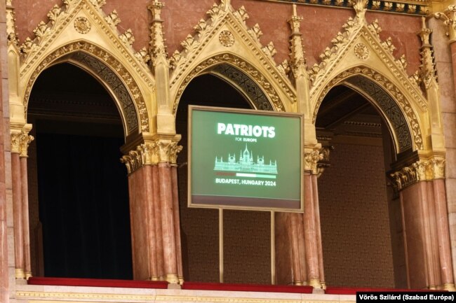A Patrióták Európáért európai parlamenti frakció tart frakciógyűlést a magyar Parlamentben 2024. december 6-án
