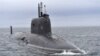 Submarinul nuclear Kazan din clasa Yasen, sau proiectul „885M”, sosește la baza sa permanentă de desfășurare a Flotei de Nord a Marinei ruse, în regiunea Murmansk, 1 iunie 2021.