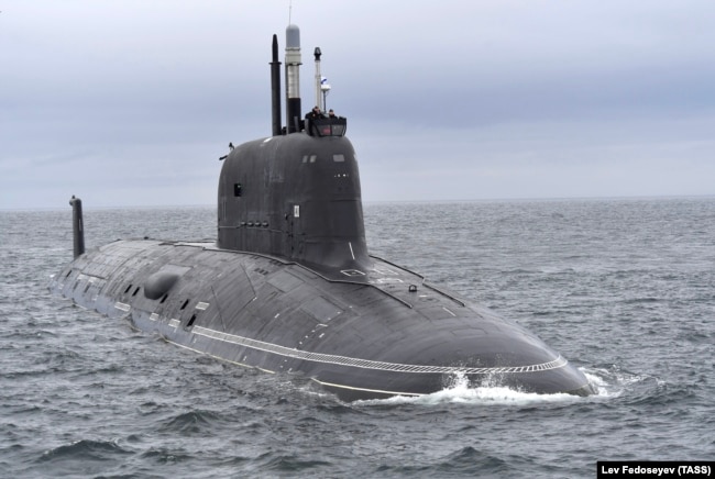 Российская многоцелевая атомная подводная лодка c крылатыми ракетами (ПЛАРК) 4-го поколения "Казань", Мурманск, 1 июня 2021 года