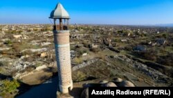 Вид города Агдам, перешедшего под контроль ВС Азербайджана (24 ноября 2020 г.)