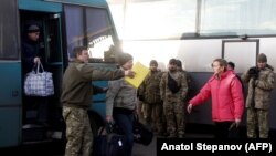 Украинская сторона в ожидании обмена пленными, 27 декабря 2017 г.