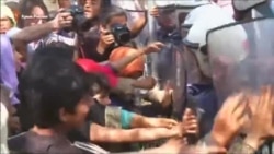 Мигранты попытались прорваться из Греции в Македонию (видео)