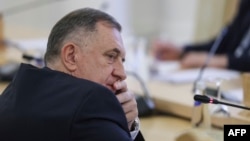 Lider bosanskih Srba Milorad Dodik prisustvuje sastanku sa ruskim ministrom spoljnih poslova Sergejom Lavrovom (Sergey Lavrov) u Moskvi, 9. septembra 2025. godine.