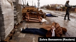 Many of the bodies of civilians found shot in Bucha after the Russian retreat had their hands bound.