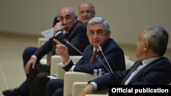 Armenia - President Serzh Sarkisian speaks at a conference on local governments in Dilijan, 9Dec2017.