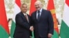 Belarusian ruler Alyaksandr Lukashenka (right) and Hungarian Prime Minister Viktor Orban in Minsk in 2020