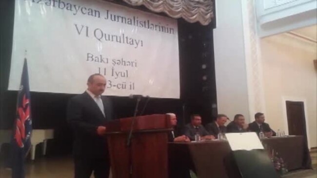 Azərbaycan jurnalistlərinin VI qurultayından ilkin görüntülər