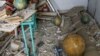 A destroyed classroom in a school hit by Russian rockets in the southern Ukrainian village of Zelenyi Hai. (file photo)