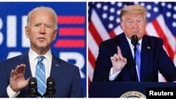 Joe Biden (solda) və Donald Trump