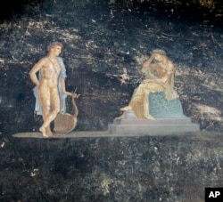 Frescă din „camera neagră” ce îi înfățișează pe Apollo și Casandra.