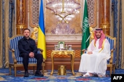 Зустріч спадкоємного принца Саудівської Аравії Мухаммеда бін Салмана з президентом України Володимиром Зеленським у Джидді, Саудівська Аравія, 24 квітня 2026 року