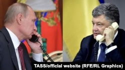 Rusiye prezidenti Vladimir Putin ve Ukraina prezidenti Petro Poroşenko