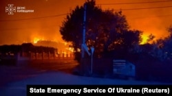Пажар на складзе боепрыпасаў у вёсцы Мілая