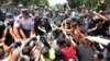 Armenia - Riot police disperse protesters remaining on Marshal Bagramian Avenue, Yerevan, 6July2015.