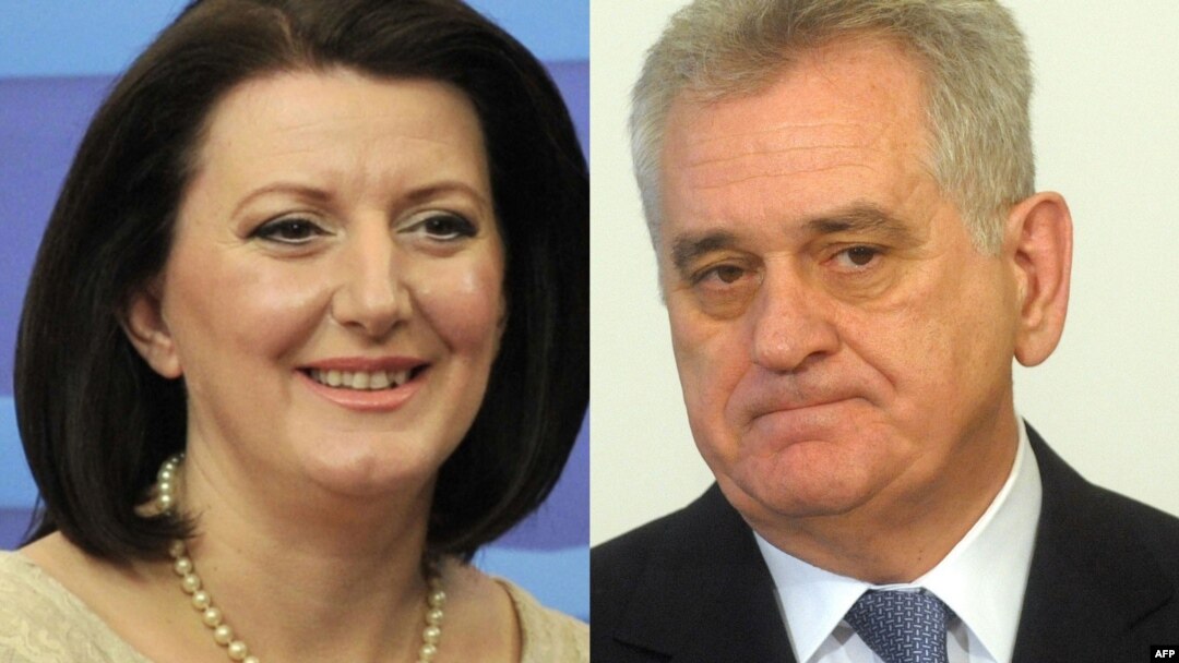Kosovar President Atifete Jahjaga (left) and Serbian President Tomislav Nikolic will meet in Brussels this week, the first time the talks will be held at such a high level.