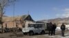 Armenia -- A police car patrols Charchakis village to prevent further election-related violence, 12Jan2010.