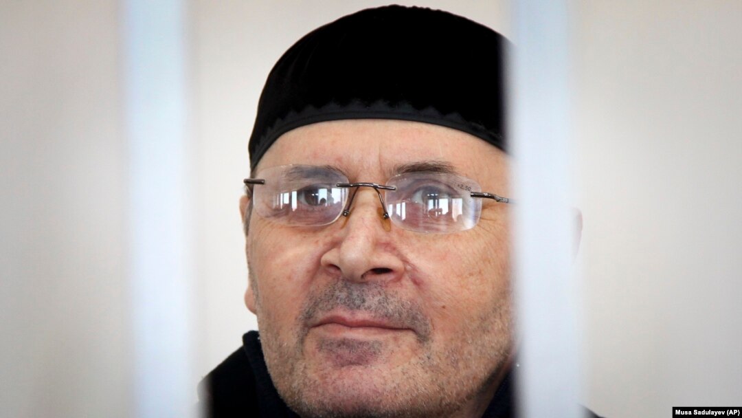 Oyub Titiyev attends a court hearing in Grozny on March 6.