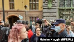 Акция в поддержку Хабаровска в Петербурге