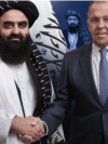 Russian Foreign Minister Sergey Lavrov meeting with the Taliban's Foreign Minister Amir Khan Muttaqi during a visit to Russia in October 2024.