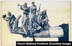 A 1916 illustration from the museum’s collection depicting Ukrainian Sich Riflemen