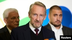 Bakir Izetbegović u štabu SDA nakon objavljenih preliminarnih izbornih rezultata, Sarajevo, 4. oktobra 2026.