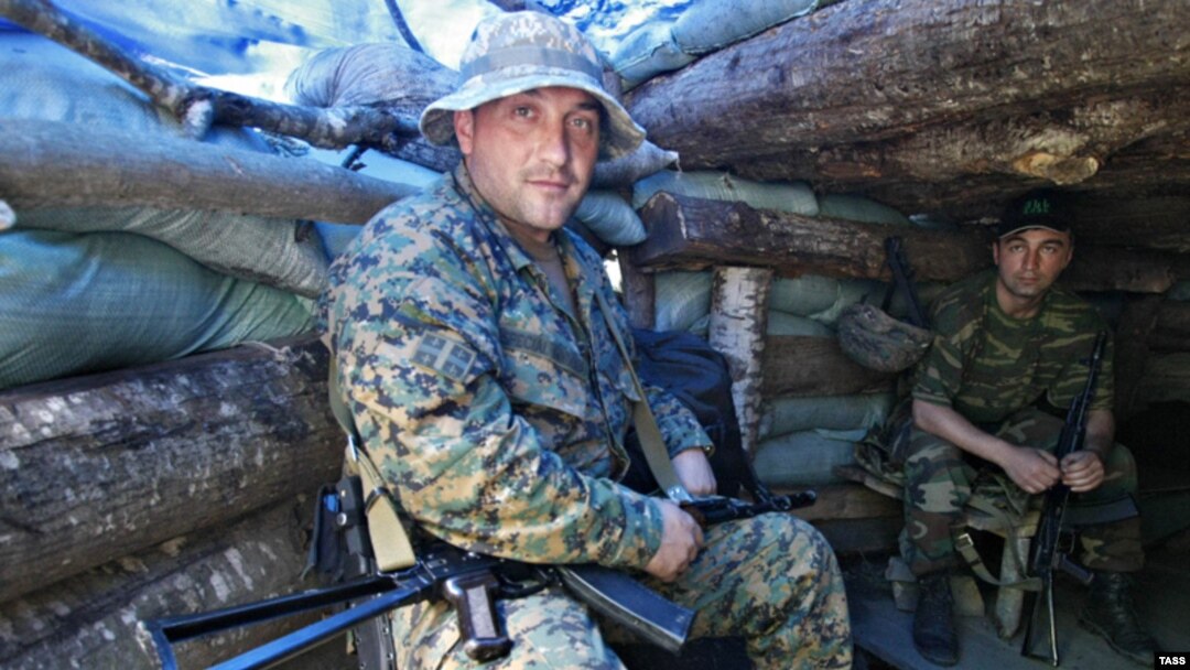 Грузинские военные в Кодорском ущелье