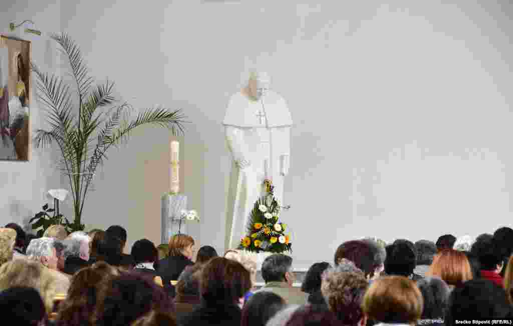 BiH, Novi Travnik, Consecration of statue of Saint John Paul II