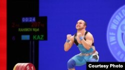 One of the suspended weightlifters, Nizhat Rakhimov, won a gold medal for Kazakhstan at the 2016 Olympic Games in Rio. (file photo)