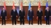TAJIKISTAN -- Leaders pose as they attend a meeting of the Collective Security Council of the Collective Security Treaty Organization (CSTO) in Dushanbe, September 16, 2021
