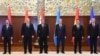 Лидеры стран ОДКБ, прибывшие на саммит в Душанбе. 16 сентября 2021 года.