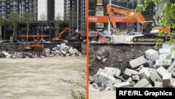 თბილისი, მტკვრის მარცხენა სანაპირო, დაზიანებული მონაკვეთი