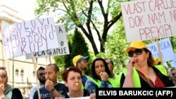 Protest prosvjetara u Sarajevu, maj 2018.