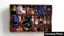 "I was trying to show that with a little creativity you can give meaning to things that you would normally throw away," Masoud Hasan Zada says of his art, which incorporates ordinary objects such as these dolls.