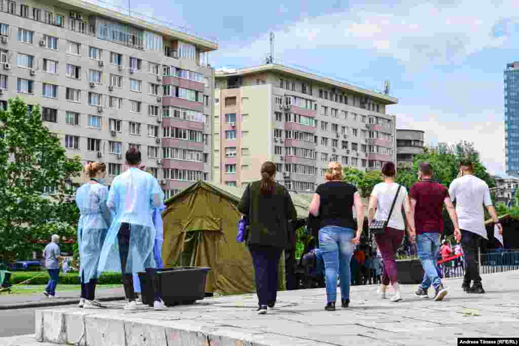 Maratonul vaccinării anti-COVID 19, Sala Palatului din București.&nbsp;