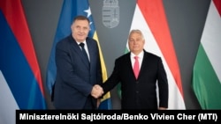 Predsednik Republike Srpske Milorad Dodik i mađarski premijer Viktor Orban (Orbán) u Budimpešti, Mađarska, 12. septembra 2024. godine.