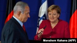 Kancelarja gjermane, Angela Merkel dhe kryeministri izraelit, Benjamin Netanyahu.