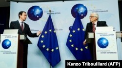 Kryeministri i Kosovës, Albin Kurti dhe shefi i diplomacisë së BE-së, Josep Borrell. Bruksel, 29 prill 2021.
