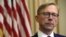 Brian Hook, U.S. special representative for Iran, talks to reporters in Paris on June 27. (file photo)