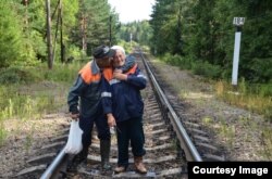 Валентина Дмитриевна на родной железной дороге